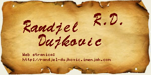 Ranđel Dujković vizit kartica